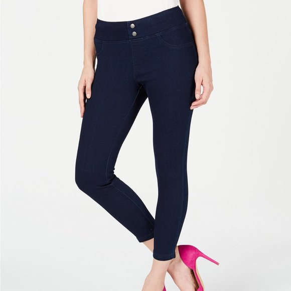 HUE Pants - L336 Hue Digo Wash Denim Capris Leggings - XS